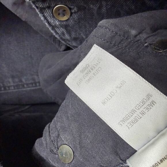 Agolde Criss Cross High Waist Jeans 29 Womens Black Shambles Cotton Frayed - Picture 8 of 10